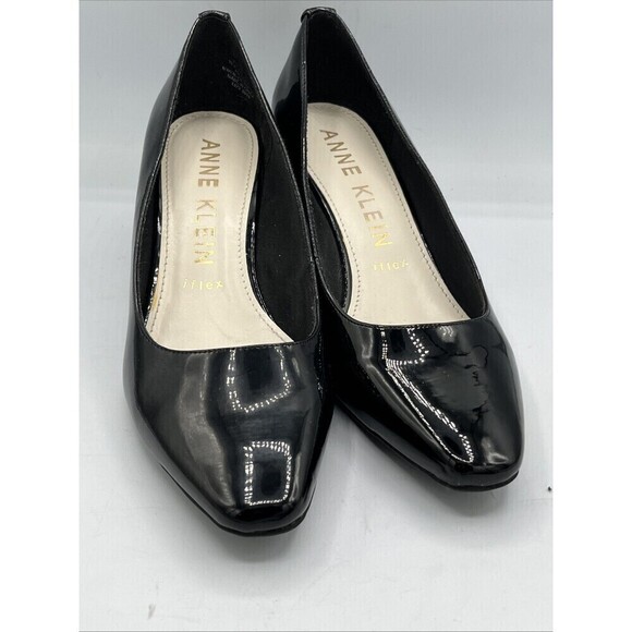 Anne Klein Isley Wedge i flex Women's 9 M Black Patent Dress Pump Stylish - Picture 8 of 12